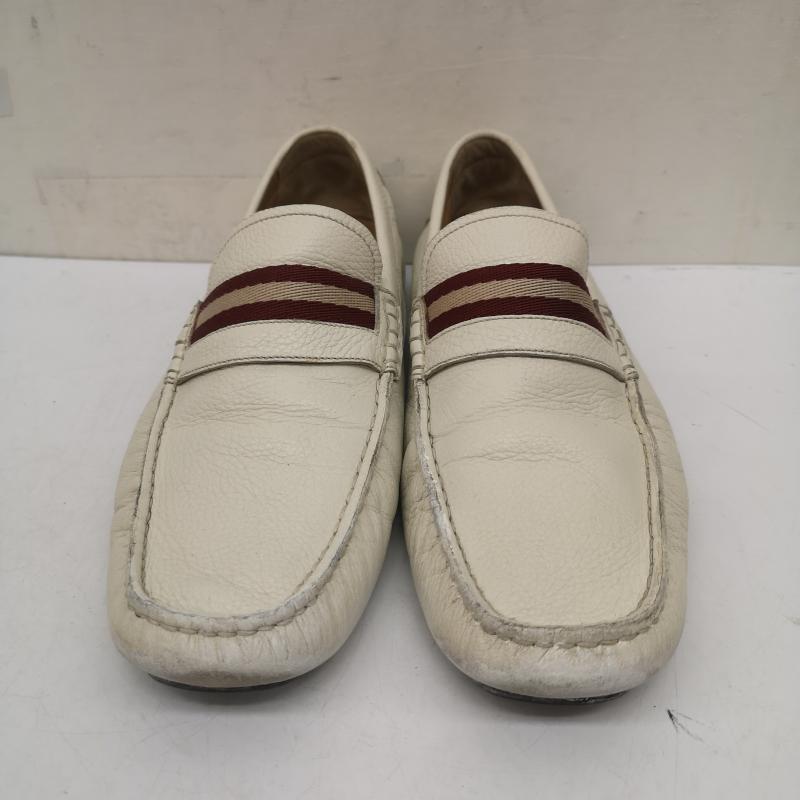 バリー BALLY スリッポン スリッポン レザー ドライビング シューズ スリッポン EEE 27.5cm 白 / ホワイト / white メンズ USED 古着 中古 50142134