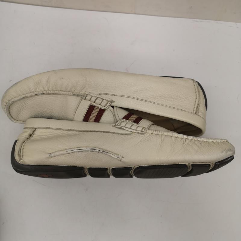 バリー BALLY スリッポン スリッポン レザー ドライビング シューズ スリッポン EEE 27.5cm 白 / ホワイト / white メンズ USED 古着 中古 50142134