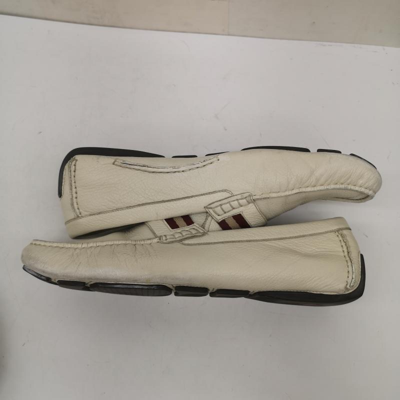 バリー BALLY スリッポン スリッポン レザー ドライビング シューズ スリッポン EEE 27.5cm 白 / ホワイト / white メンズ USED 古着 中古 50142134