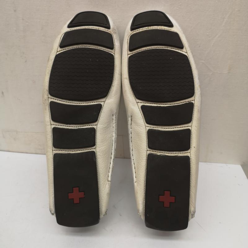バリー BALLY スリッポン スリッポン レザー ドライビング シューズ スリッポン EEE 27.5cm 白 / ホワイト / white メンズ USED 古着 中古 50142134