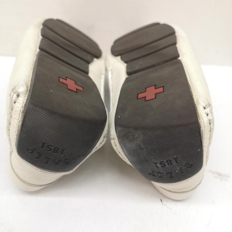 バリー BALLY スリッポン スリッポン レザー ドライビング シューズ スリッポン EEE 27.5cm 白 / ホワイト / white メンズ USED 古着 中古 50142134
