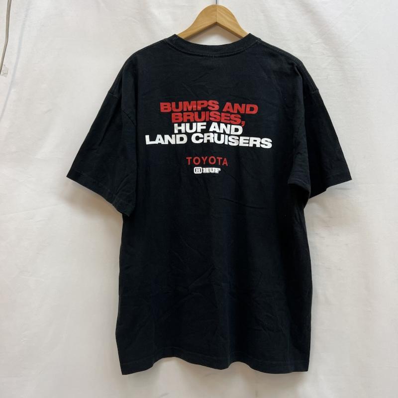 ハフ HUF Tシャツ 半袖 TOYOTA トヨタ ランドクルーザー プリント Ｔシャツ L 黒 / ブラック / black メンズ USED 古着 中古 50142153