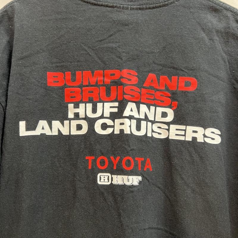 ハフ HUF Tシャツ 半袖 TOYOTA トヨタ ランドクルーザー プリント Ｔシャツ L 黒 / ブラック / black メンズ USED 古着 中古 50142153