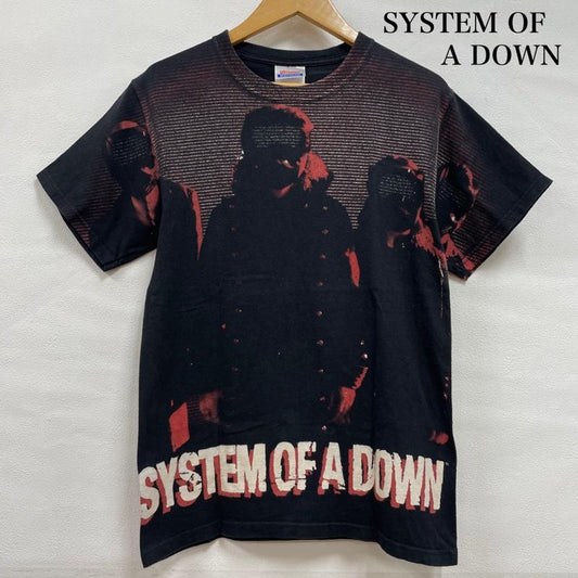 ヘインズ HANES Tシャツ 半袖 SYSTEM OF A DOWN システムオブアダウン 00s フルグラフィック バンド Tシャツ S ロゴ、文字 X プリント 黒 / ブラック / black メンズ USED 古着 中古 50142161