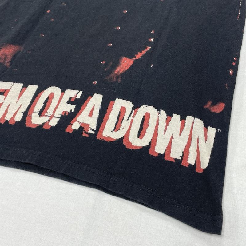 ヘインズ HANES Tシャツ 半袖 SYSTEM OF A DOWN システムオブアダウン 00s フルグラフィック バンド Tシャツ S ロゴ、文字 X プリント 黒 / ブラック / black メンズ USED 古着 中古 50142161