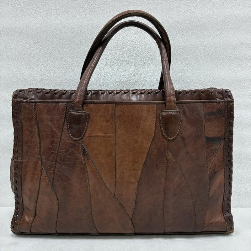 イビザ IBIZA トートバッグ トートバッグ レザー パッチワーク 編み込み トート ハンドバッグ - 茶 / ブラウン / brown レディース USED 古着 中古 50142181