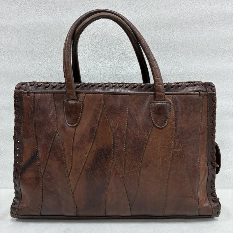 イビザ IBIZA トートバッグ トートバッグ レザー パッチワーク 編み込み トート ハンドバッグ - 茶 / ブラウン / brown レディース USED 古着 中古 50142181