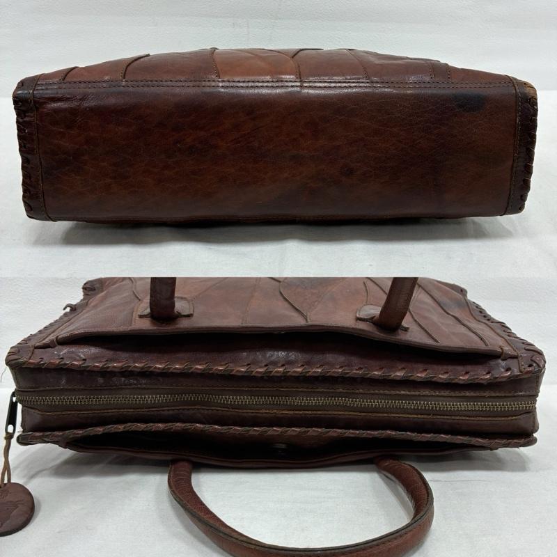 イビザ IBIZA トートバッグ トートバッグ レザー パッチワーク 編み込み トート ハンドバッグ - 茶 / ブラウン / brown レディース USED 古着 中古 50142181