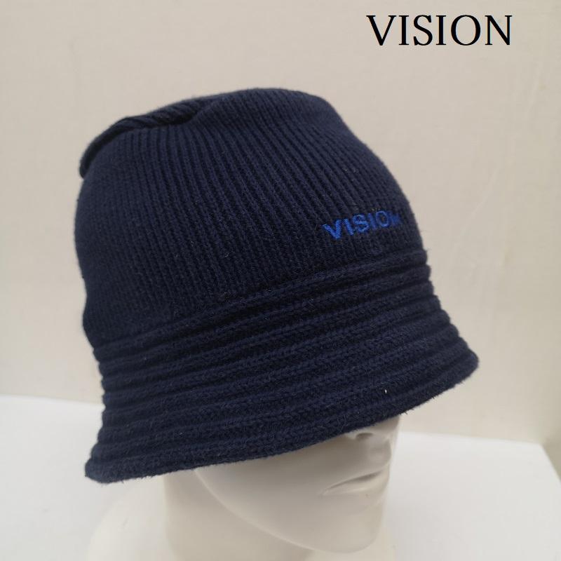 ヴィジョン VISION 帽子 ハット 90s クラッシャー バケット ハット - 紺 / ネイビー / navy メンズ USED 古着 中古 50142196