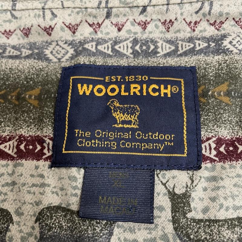 ウールリッチ WOOLRICH シャツ、ブラウス 長袖 長袖 ボタンダウン シャツ ブラウス ボタン アニマル ネイティブ柄 総柄 XL 総柄 X ネイティブ柄 X アニマル柄 マルチカラー / マルチカラー / multicolor メンズ USED 古着 中古 50142204