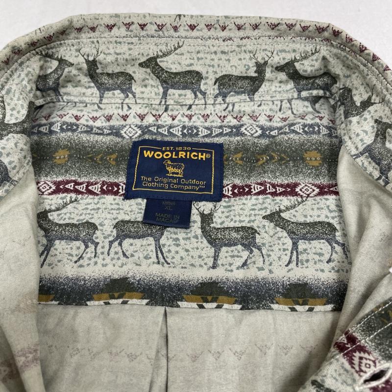 ウールリッチ WOOLRICH シャツ、ブラウス 長袖 長袖 ボタンダウン シャツ ブラウス ボタン アニマル ネイティブ柄 総柄 XL 総柄 X ネイティブ柄 X アニマル柄 マルチカラー / マルチカラー / multicolor メンズ USED 古着 中古 50142204