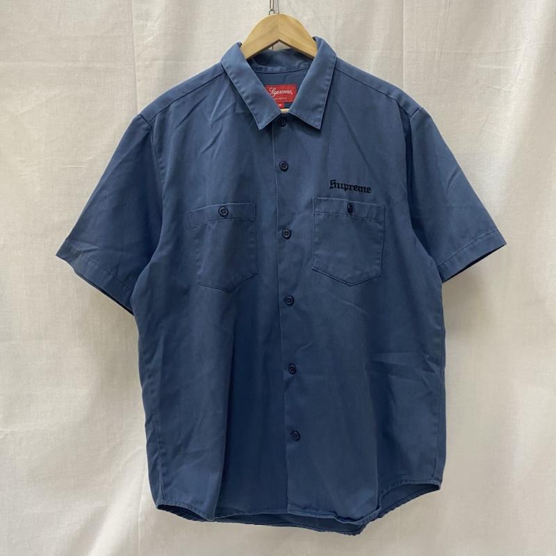 シュプリーム Supreme シャツ、ブラウス 半袖 19SS Sekintani La Norihiro Work Shirt ブルー M M ロゴ、文字 X プリント 青 / ブルー / blue メンズ USED 古着 中古 50142213