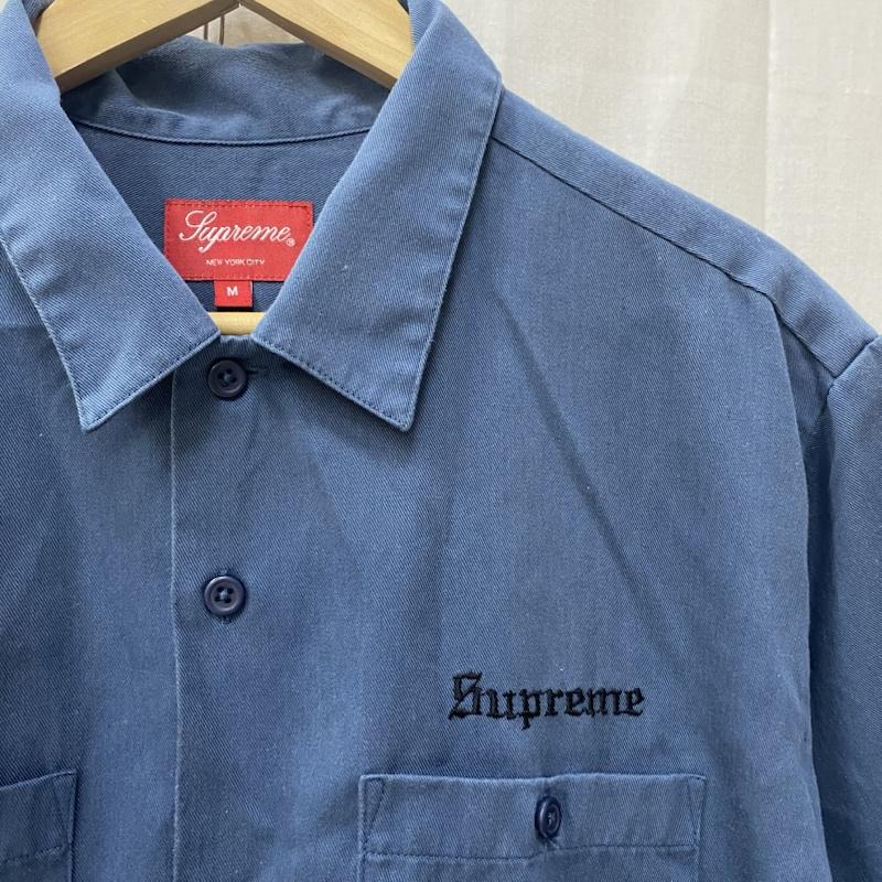 シュプリーム Supreme シャツ、ブラウス 半袖 19SS Sekintani La Norihiro Work Shirt ブルー M M ロゴ、文字 X プリント 青 / ブルー / blue メンズ USED 古着 中古 50142213