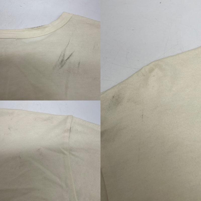 ワイズフォーリビング Y s for living Tシャツ 長袖 ロンT 長袖 Tシャツ クルーネック ロゴ プリント カットソー M ロゴ、文字 X プリント オフホワイト / オフホワイト / メンズ USED 古着 中古 50142263