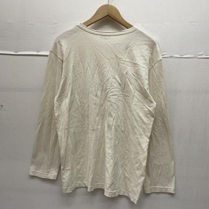 ワイズフォーリビング Y s for living Tシャツ 長袖 ロンT 長袖 Tシャツ クルーネック ロゴ プリント カットソー M ロゴ、文字 X プリント オフホワイト / オフホワイト / メンズ USED 古着 中古 50142263