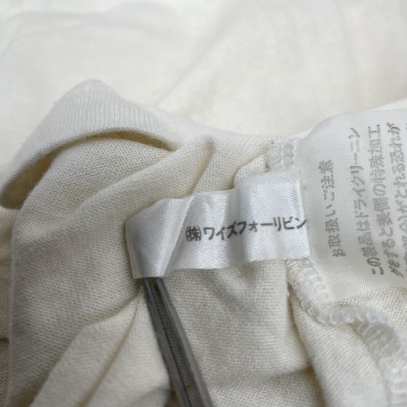ワイズフォーリビング Y s for living Tシャツ 長袖 ロンT 長袖 Tシャツ クルーネック ロゴ プリント カットソー M ロゴ、文字 X プリント オフホワイト / オフホワイト / メンズ USED 古着 中古 50142263