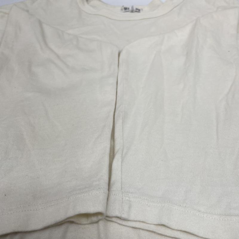 ワイズフォーリビング Y s for living Tシャツ 長袖 ロンT 長袖 Tシャツ クルーネック ロゴ プリント カットソー M ロゴ、文字 X プリント オフホワイト / オフホワイト / メンズ USED 古着 中古 50142263