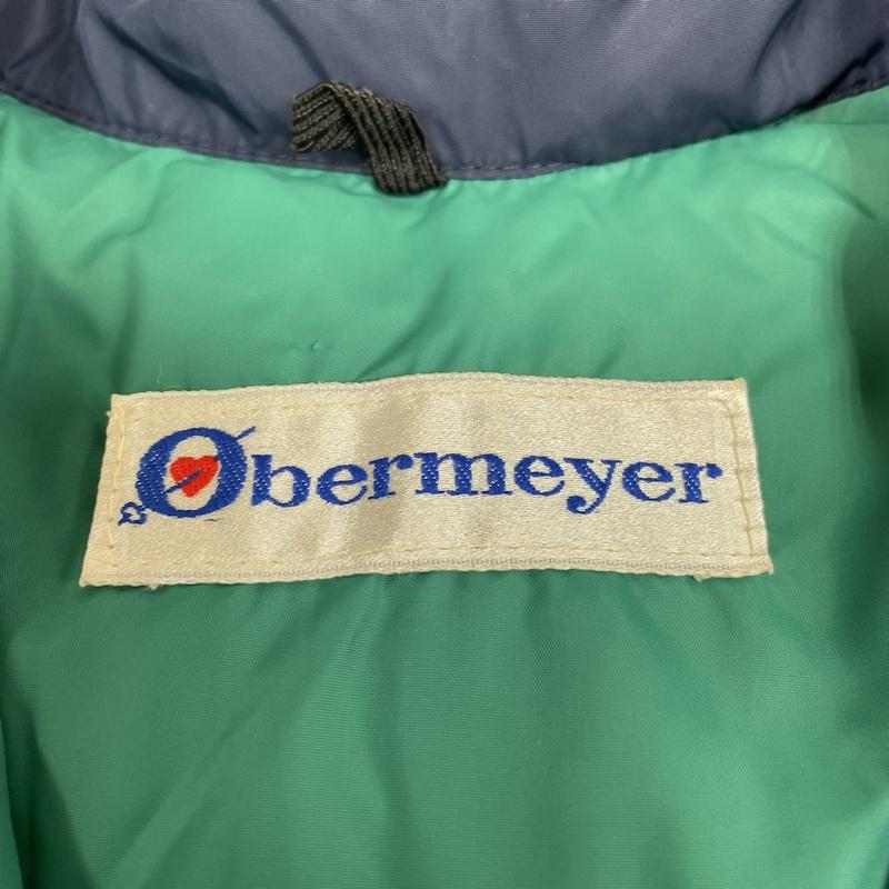 古着 USED ジャケット、上着 ダウンベスト OBERMEYER ダウン ベスト ジップアップ スナップボタン スタンドカラー L 無地 緑 / グリーン / green X 紺 / ネイビー / navy メンズ USED 古着 中古 50142300