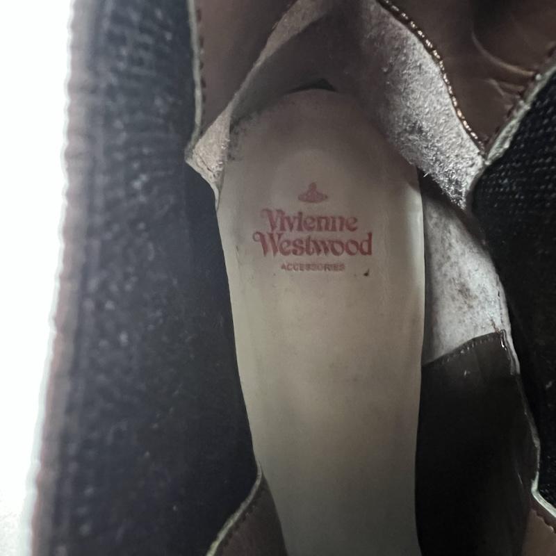 ヴィヴィアンウエストウッド Vivienne Westwood ブーツ 一般 厚底 サイドゴア ショートブーツ Size40 - 茶 / ブラウン / brown レディース USED 古着 中古 50142325
