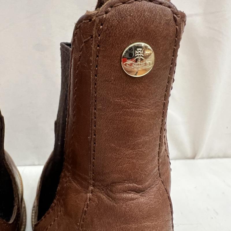 ヴィヴィアンウエストウッド Vivienne Westwood ブーツ 一般 厚底 サイドゴア ショートブーツ Size40 - 茶 / ブラウン / brown レディース USED 古着 中古 50142325
