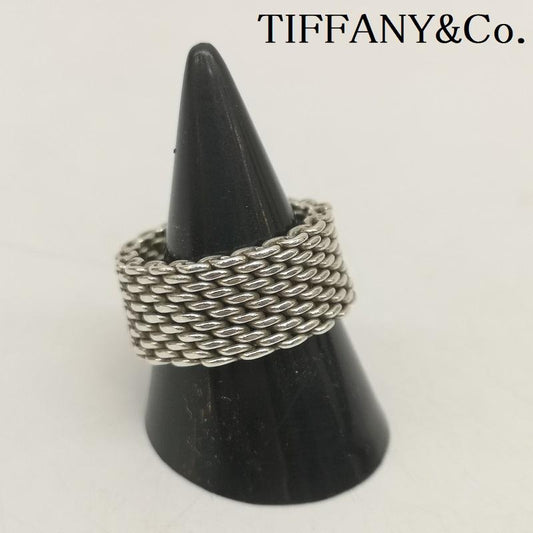 ティファニー TIFFANY&Co. アクセサリー 指輪 サマセット メッシュ シルバー リング 指輪 SV925 16号 - 銀 / シルバー / silver color メンズ USED 古着 中古 50142326