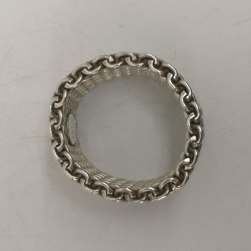 ティファニー TIFFANY&Co. アクセサリー 指輪 サマセット メッシュ シルバー リング 指輪 SV925 16号 - 銀 / シルバー / silver color メンズ USED 古着 中古 50142326