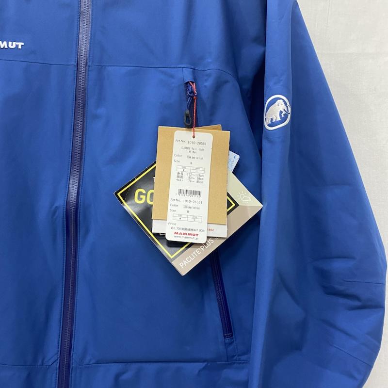 マムート Mammut ウェア ウェア 1010-26551 GORE-TEX CLIMATE レインスーツ セットアップ DEEP ICE-BLACK M 2.5レイヤーpaclite plus M ロゴ、文字 青 / ブルー / blue X 黒 / ブラック / black メンズ USED 古着 中古 50142345