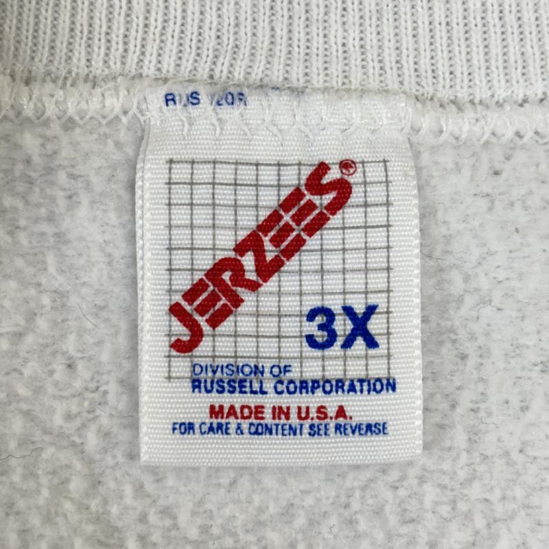 ジャージーズ JERZEES トレーナー 長袖 80-90年代 ビンテージ USA製 ラッセル Nunsense ナンセンス ビッグサイズ クルーネック スウェット トレーナー 白 ホワイト - 白 / ホワイト / white メンズ USED 古着 中古 50142363