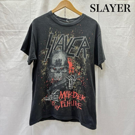 古着 USED Tシャツ 半袖 SLAYER ©2010 片面プリントTシャツ メタルバンドプリントTシャツ BAND Tシャツ チャコールグレー プリント チャコールグレー / チャコールグレー / メンズ USED 古着 中古 50142365