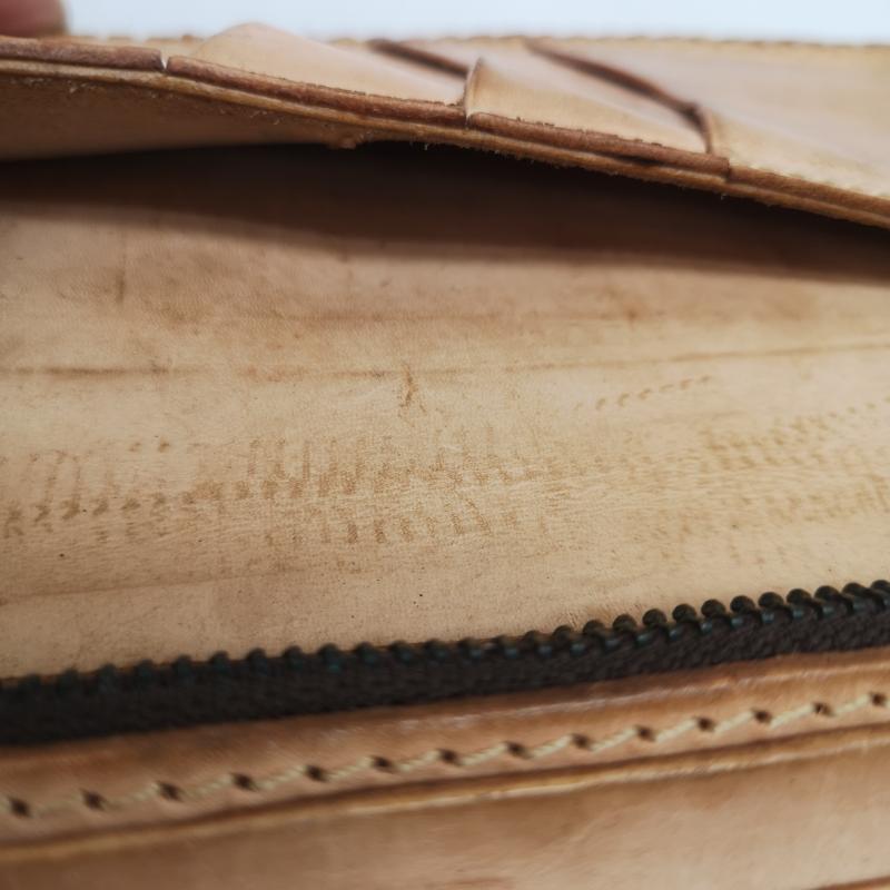 古着 USED 財布 長財布 カービング ライダース バイカーズ レザー ウォレット 長財布 コンチョ - 茶 / ブラウン / brown メンズ USED 古着 中古 50142403