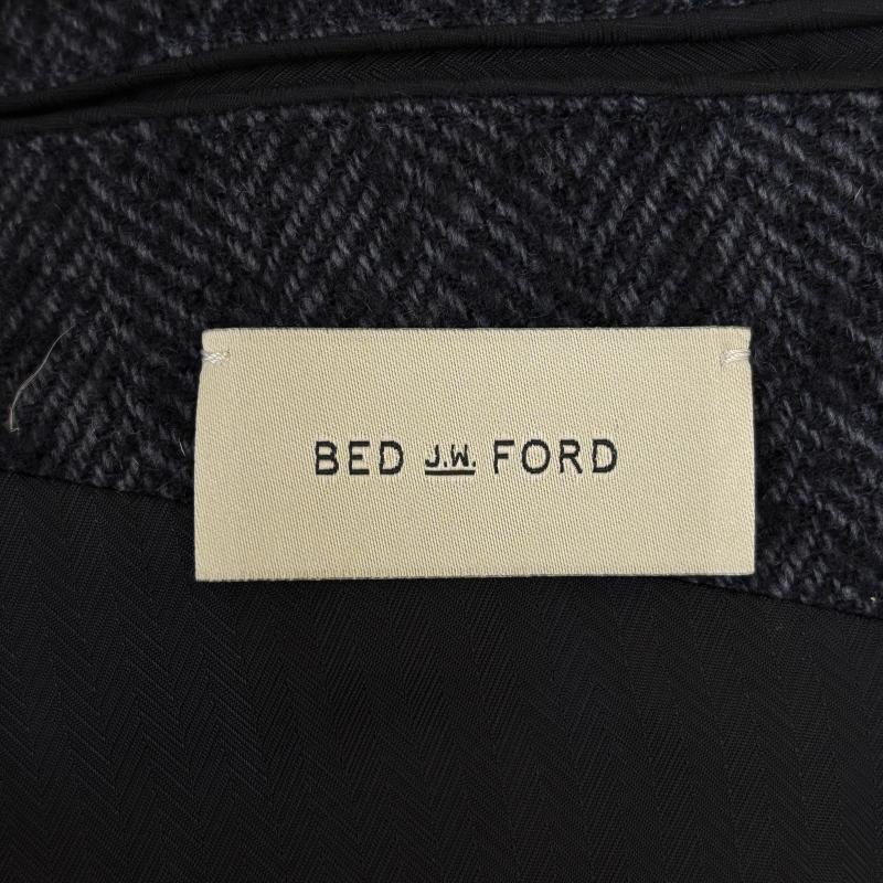 ベッドフォード BED J.W. FORD ジャケット、上着 ジャケット、ブレザー ウール ヘリンボーン ピークドラペル テーラード ジャケット 紺 ネイビー 2 紺 / ネイビー / navy メンズ USED 古着 中古 50142434