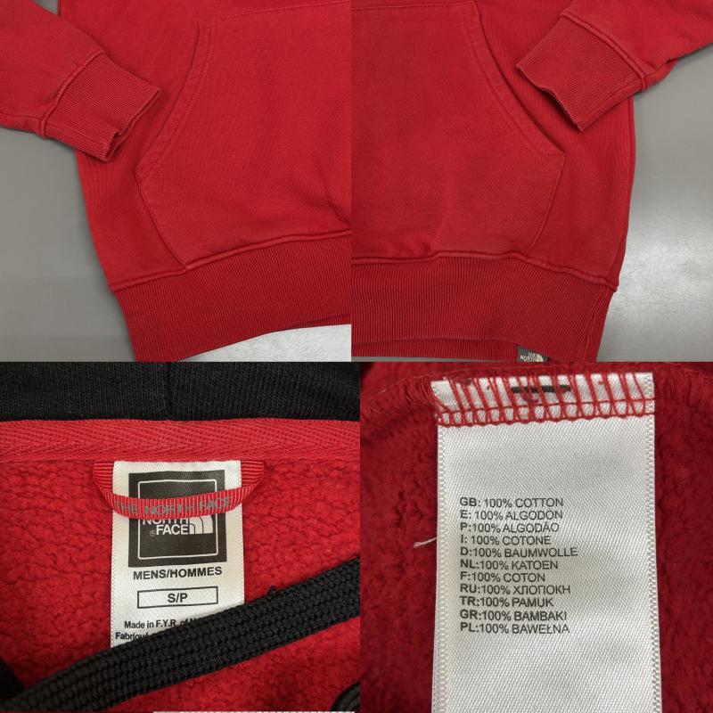ザノースフェイス THE NORTH FACE パーカー 長袖 F16M113 ロゴ 刺繍 プルオーバー フーディ スウェット パーカー 赤 レッド S 赤 / レッド / red メンズ USED 古着 中古 50142435