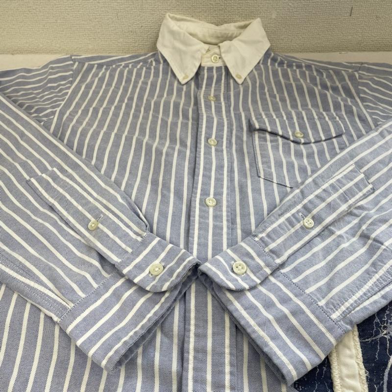 ラルフローレン RALPHLAUREN シャツ、ブラウス 長袖 長袖 ボタンダウン シャツ 1932 ロゴ ナンバリング 刺繍 プリント ストライプ hs-rl-km0542 M ストライプ X ロゴ、文字 X プリント X 刺繍 白 / ホワイト / white X 水色 / ライトブルー / メンズ USED 古着 中古 50142454