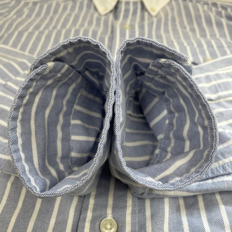 ラルフローレン RALPHLAUREN シャツ、ブラウス 長袖 長袖 ボタンダウン シャツ 1932 ロゴ ナンバリング 刺繍 プリント ストライプ hs-rl-km0542 M ストライプ X ロゴ、文字 X プリント X 刺繍 白 / ホワイト / white X 水色 / ライトブルー / メンズ USED 古着 中古 50142454