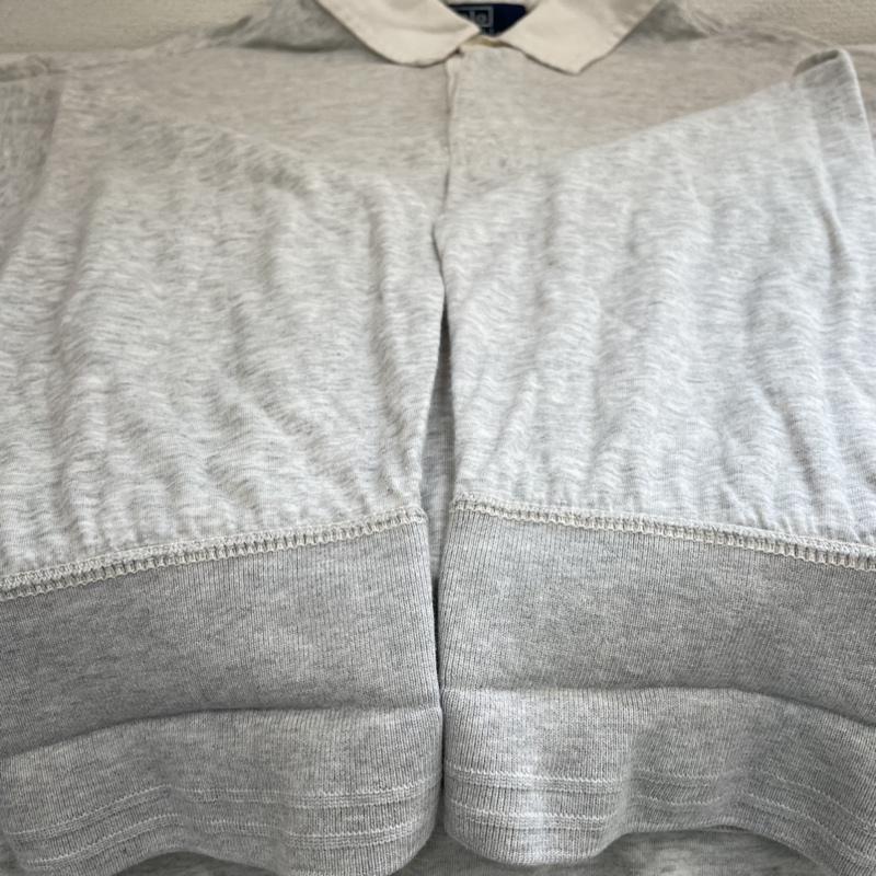 ポロバイラルフローレン Polo by RALPH LAUREN Tシャツ 長袖 90s 長袖 ラガーシャツ カットソー ロゴ 胸元プリント ポロシャツ 大きめ ビッグシルエット XXL ロゴ、文字 X プリント 灰 / グレー / gray メンズ USED 古着 中古 50142479