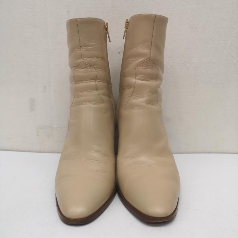 セリーヌ CELINE ブーツ 一般 RM1109 ヒール サイドジップ ブーツ 37 23.5cm ベージュ / ベージュ / beige レディース USED 古着 中古 50142483