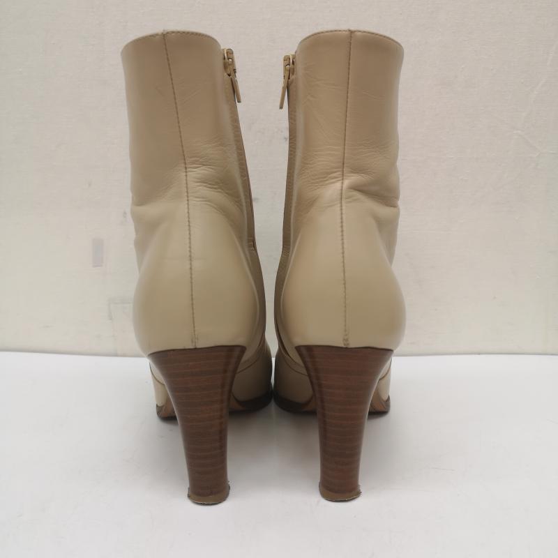 セリーヌ CELINE ブーツ 一般 RM1109 ヒール サイドジップ ブーツ 37 23.5cm ベージュ / ベージュ / beige レディース USED 古着 中古 50142483
