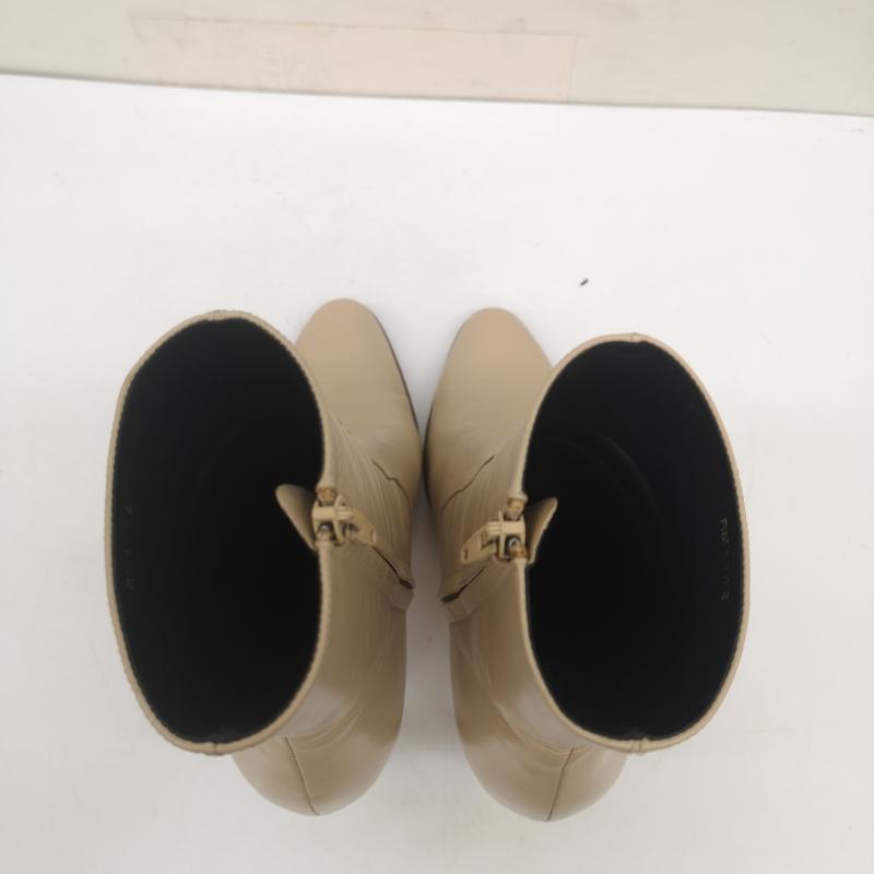 セリーヌ CELINE ブーツ 一般 RM1109 ヒール サイドジップ ブーツ 37 23.5cm ベージュ / ベージュ / beige レディース USED 古着 中古 50142483