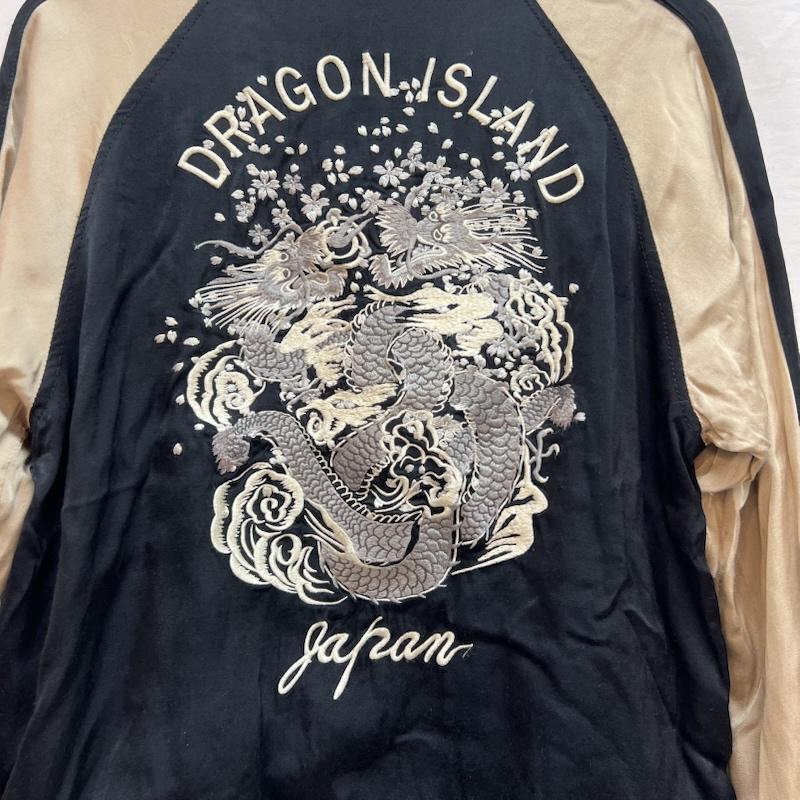 古着 USED ジャケット、上着 ジャンパー、ブルゾン 雅結 龍 鯉 和柄 刺繍 リバーシブル スカジャン M 黒 / ブラック / black メンズ USED 古着 中古 50142505