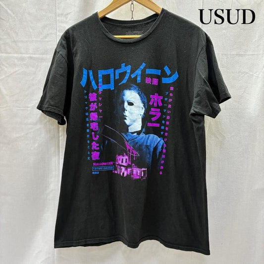 古着 USED Tシャツ 半袖 HALLOWEEN ハロウィーン ムービーTシャツ 映画 1978年 L ロゴ、文字 X キャラクター 黒 / ブラック / black メンズ USED 古着 中古 50142528