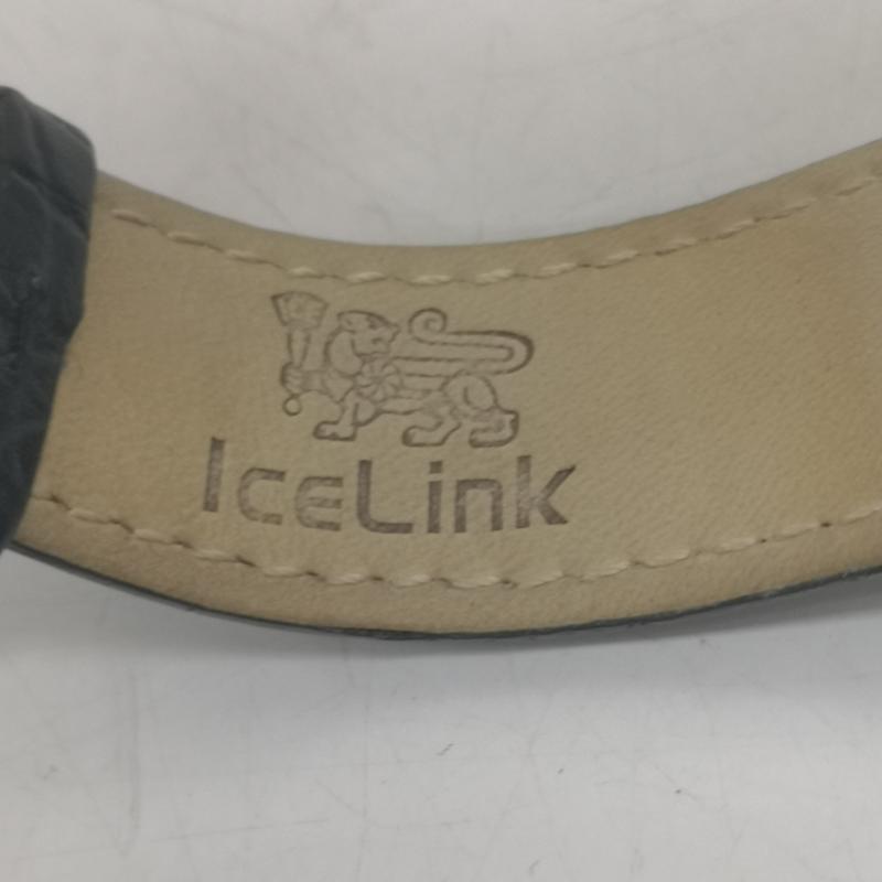 アイスリンク ICELINK 腕時計 アナログ（クォーツ式） AQUA LUNA アクアルナ IAL-SBS DIAMOND WATCH ダイヤモンド ウォッチ 腕時計 黒 / ブラック / black X 銀 / シルバー / silver color メンズ USED 古着 中古 50142536