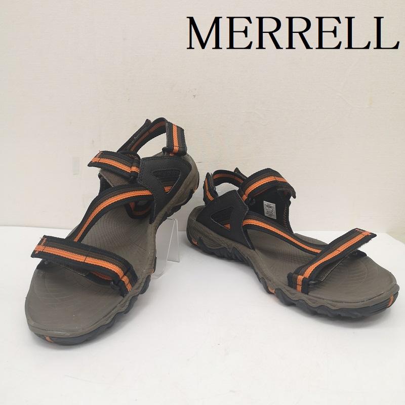 メレル MERRELL サンダル サンダル ALL OUT BLAZE WEB SPORT SANDALS J37641 スポーツ サンダル 27.0cm 茶 / ブラウン / brown X 橙 / オレンジ / orange X 黒 / ブラック / black メンズ USED 古着 中古 50142546