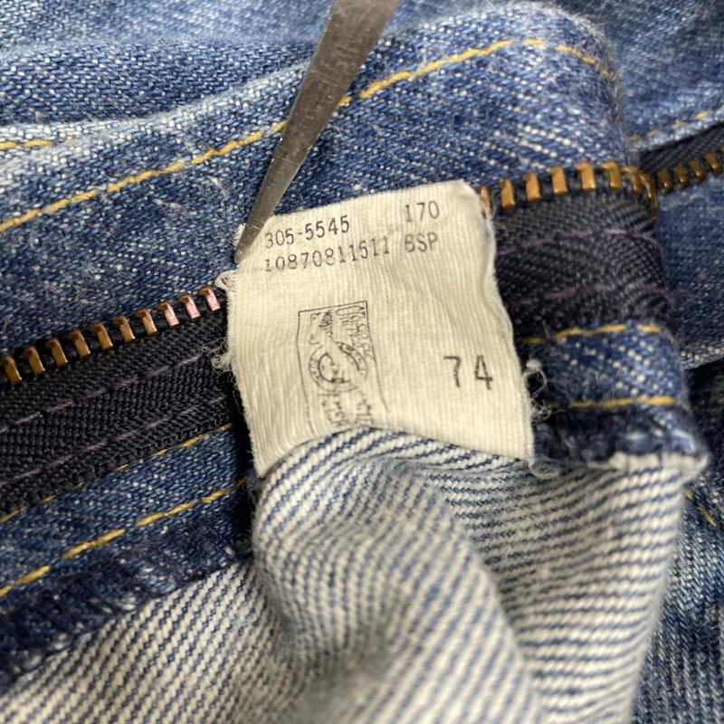 リー Lee パンツ デニム、ジーンズ 90s USA製 305-5545 テーパード デニム パンツ ジップフライ サイズ16LONG - ロゴ、文字 インディゴ / インディゴ / Indigo メンズ USED 古着 中古 50142607