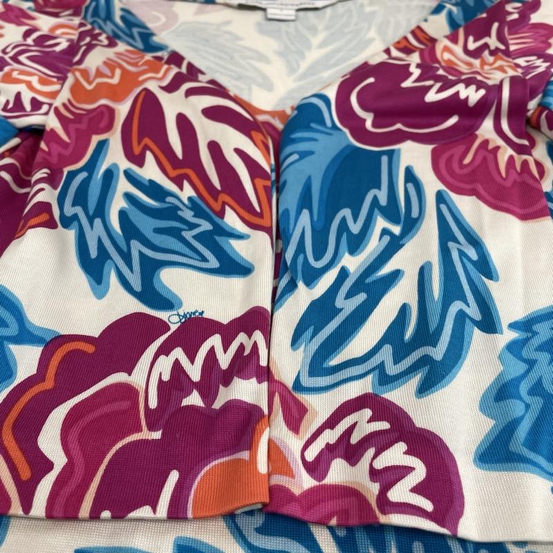 ダイアンフォンファステンバーグ DIANE von FURSTENBERG ワンピース ひざ丈スカート シルク ストレッチ ドレス シルク ニット フローラル マルチプリント ワンピース 4 花柄 X 総柄 X プリント マルチカラー / マルチカラー / multicolor レディース USED 古着 中古 50142634
