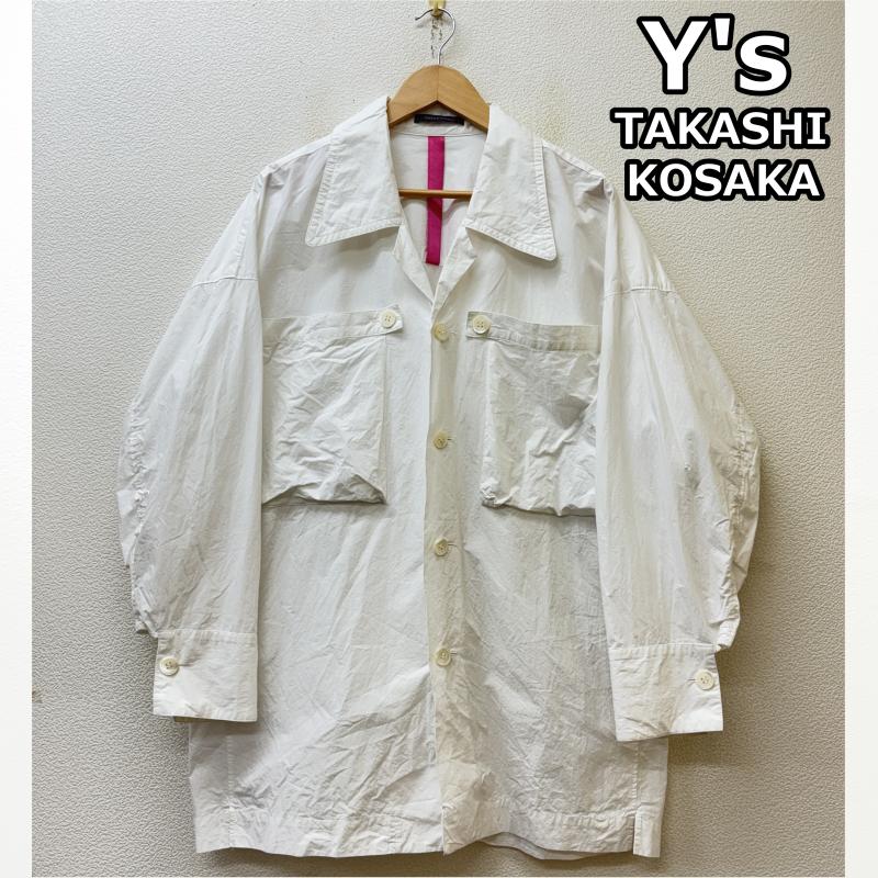 ワイズ Y s ジャケット、上着 ジャンパー、ブルゾン TAKESHI KOSAKA タケシコウサカ YH-B44-031 オーバーサイズ シャツ ジャケット 白 ホワイト ユニセックス 2 白 / ホワイト / white レディース USED 古着 中古 50142651