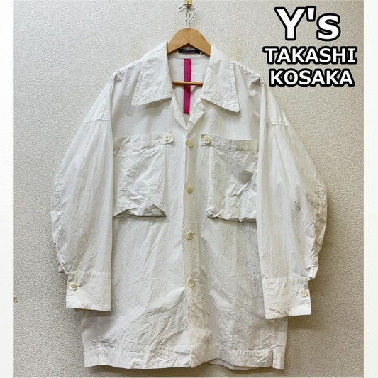 ワイズ Y s ジャケット、上着 ジャンパー、ブルゾン TAKESHI KOSAKA タケシコウサカ YH-B44-031 オーバーサイズ シャツ ジャケット 白 ホワイト ユニセックス 2 白 / ホワイト / white レディース USED 古着 中古 50142651