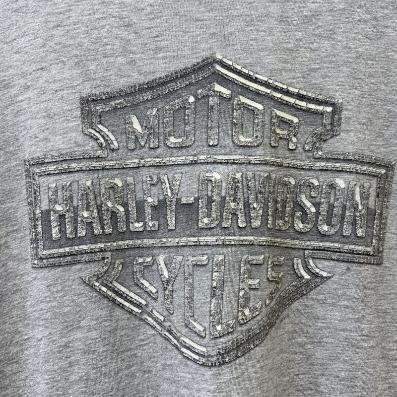 ハーレーダビッドソン Harley-Davidson Tシャツ 半袖 2000年 USA製 De-lux Merchandise表記 タコマ ワシントン ロゴ プリント クルーネック Tシャツ 灰色 グレー XL 灰 / グレー / gray メンズ USED 古着 中古 50142654