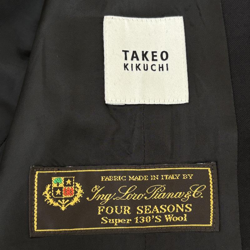 タケオキクチ TAKEO KIKUCHI ベスト ベスト AF070-49013 Loro Piana ロロピアーナ スーツベスト ウール キュプラ 黒 ブラック 3 黒 / ブラック / black メンズ USED 古着 中古 50142656
