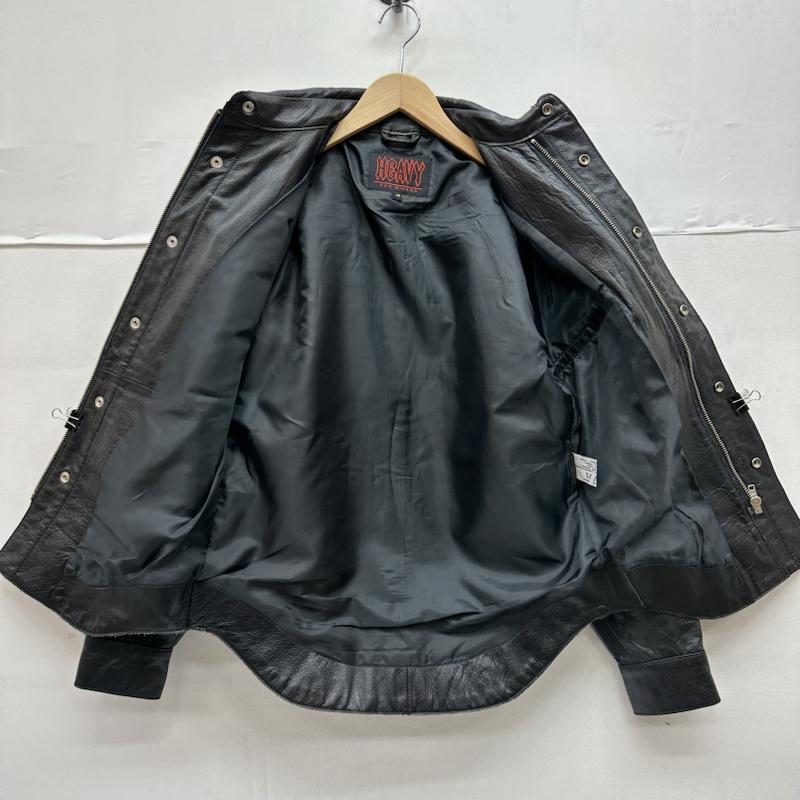 古着 USED ジャケット、上着 レザージャケット HEAVY FOR BIKERS メタル コンチョ ボタン ウエスタン レザー ジャケット 40 黒 / ブラック / black メンズ USED 古着 中古 50142666