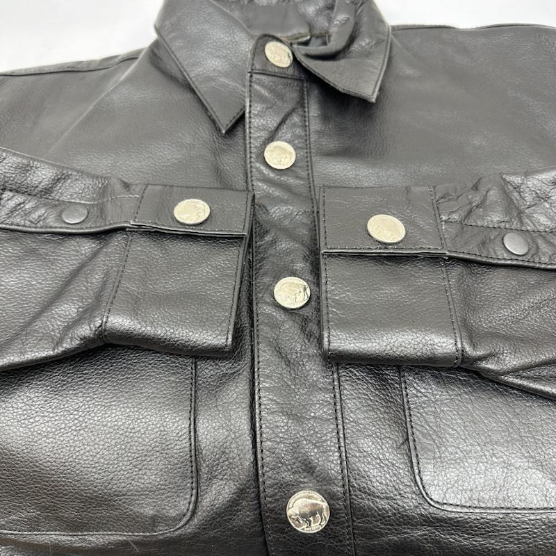 古着 USED ジャケット、上着 レザージャケット HEAVY FOR BIKERS メタル コンチョ ボタン ウエスタン レザー ジャケット 40 黒 / ブラック / black メンズ USED 古着 中古 50142666